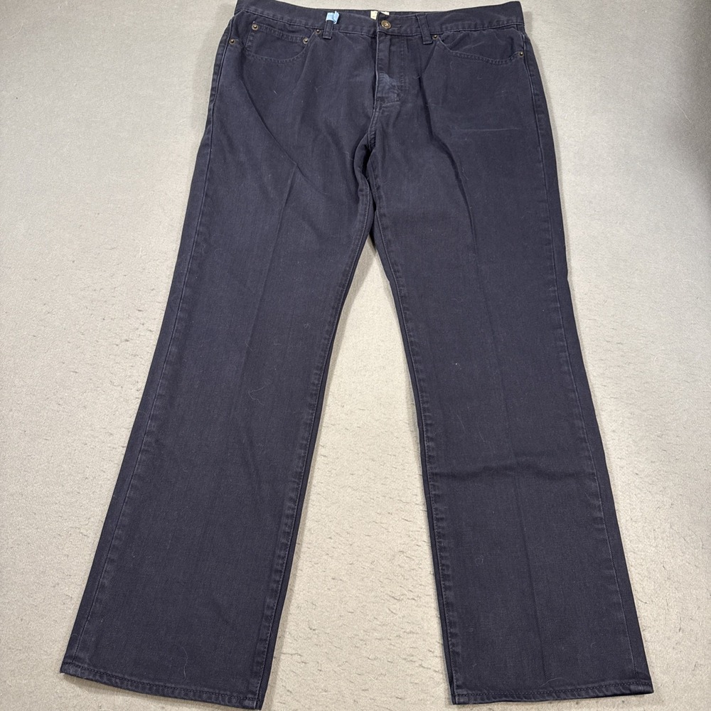 J.CREW Vintage Slim Straight Fit Jeans Mens 36x30 Dark Wash Blue Cotton Denim